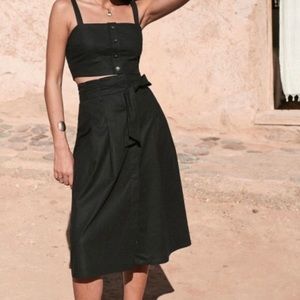 Sezane Black Skirt